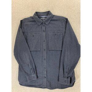 REI Cooperative Cotton Long‎ Sleeve Button Down Shirt (Men's Large) Blue